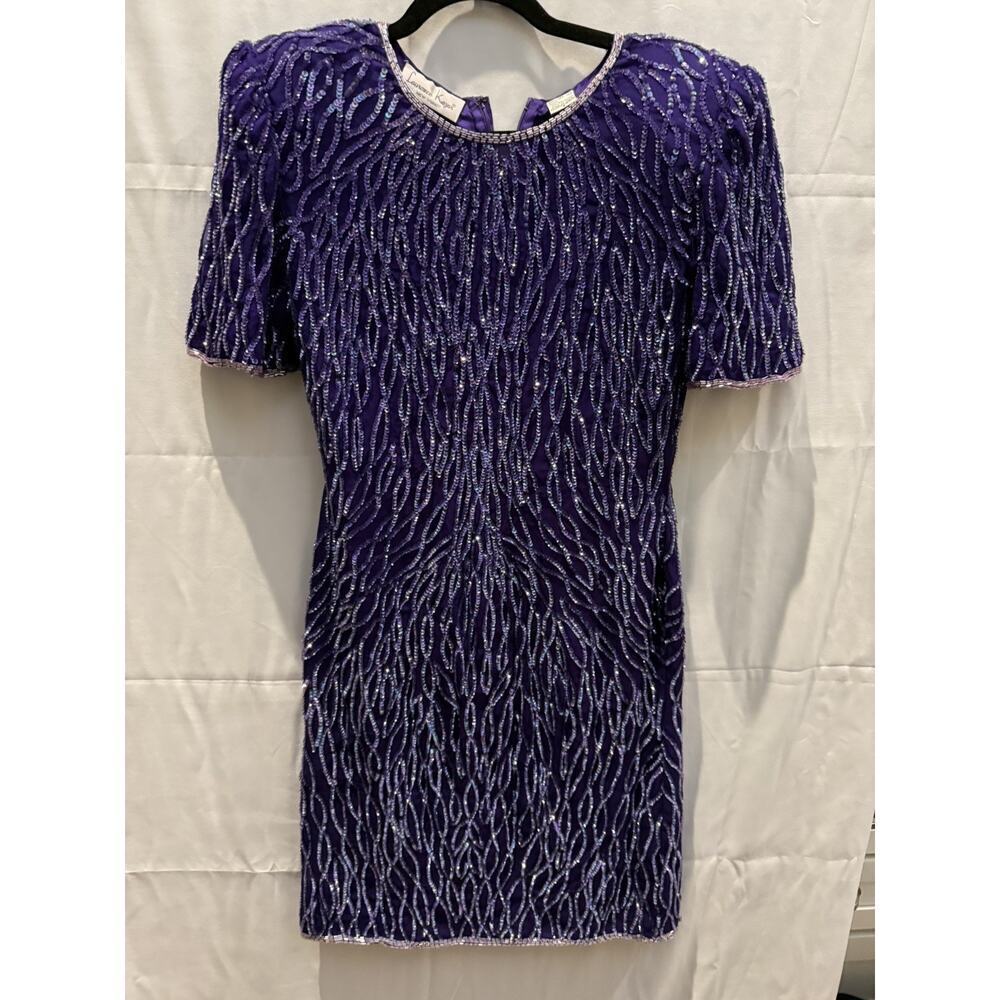 Lawrence Kazar Vintage Purple Dress S